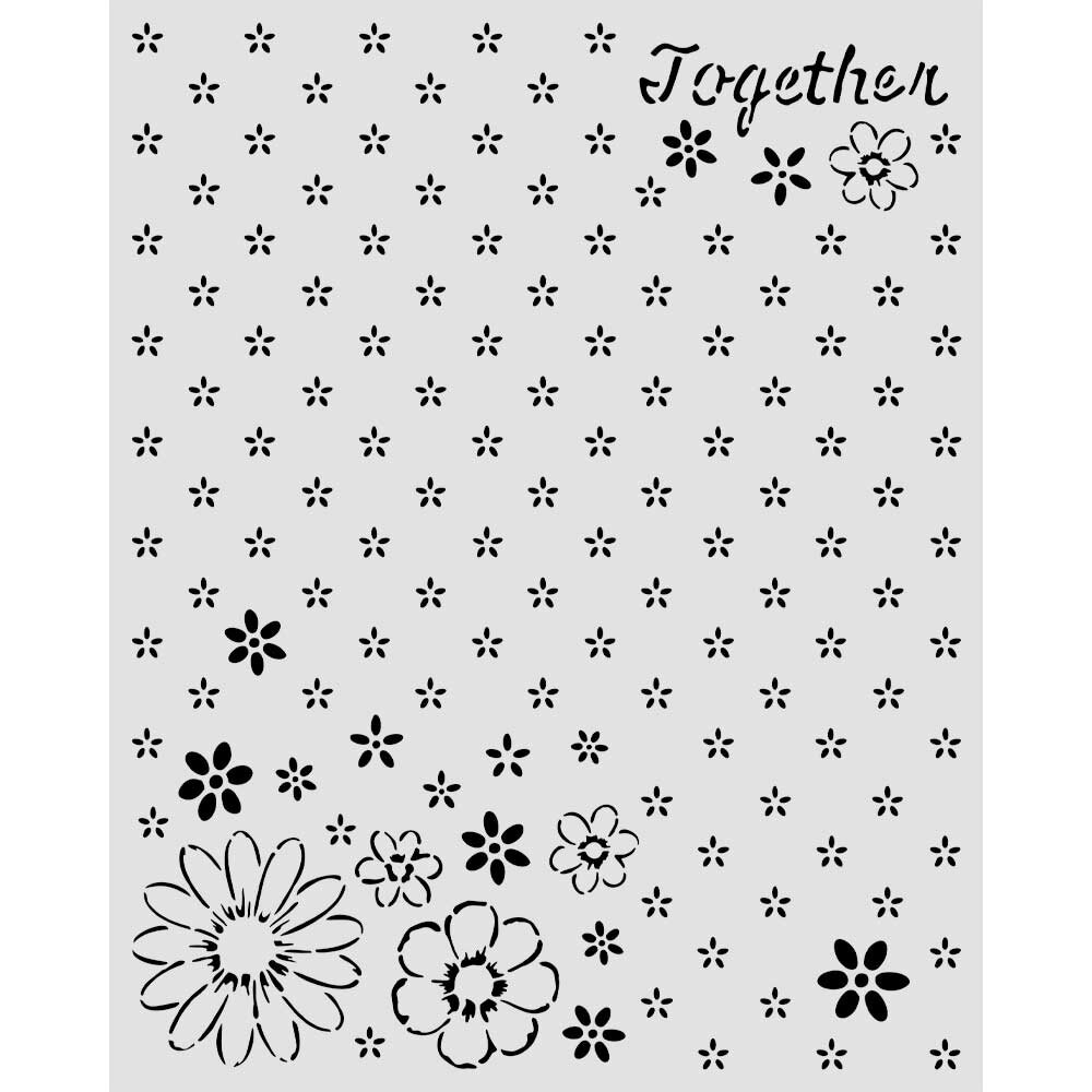 Stamperia Cozy Family Thick Stencils 20x25cm Together Pattern (KSTD223) Stamperia Cozy Family Thick Stencils 20x25cm Together Pattern (KSTD223)