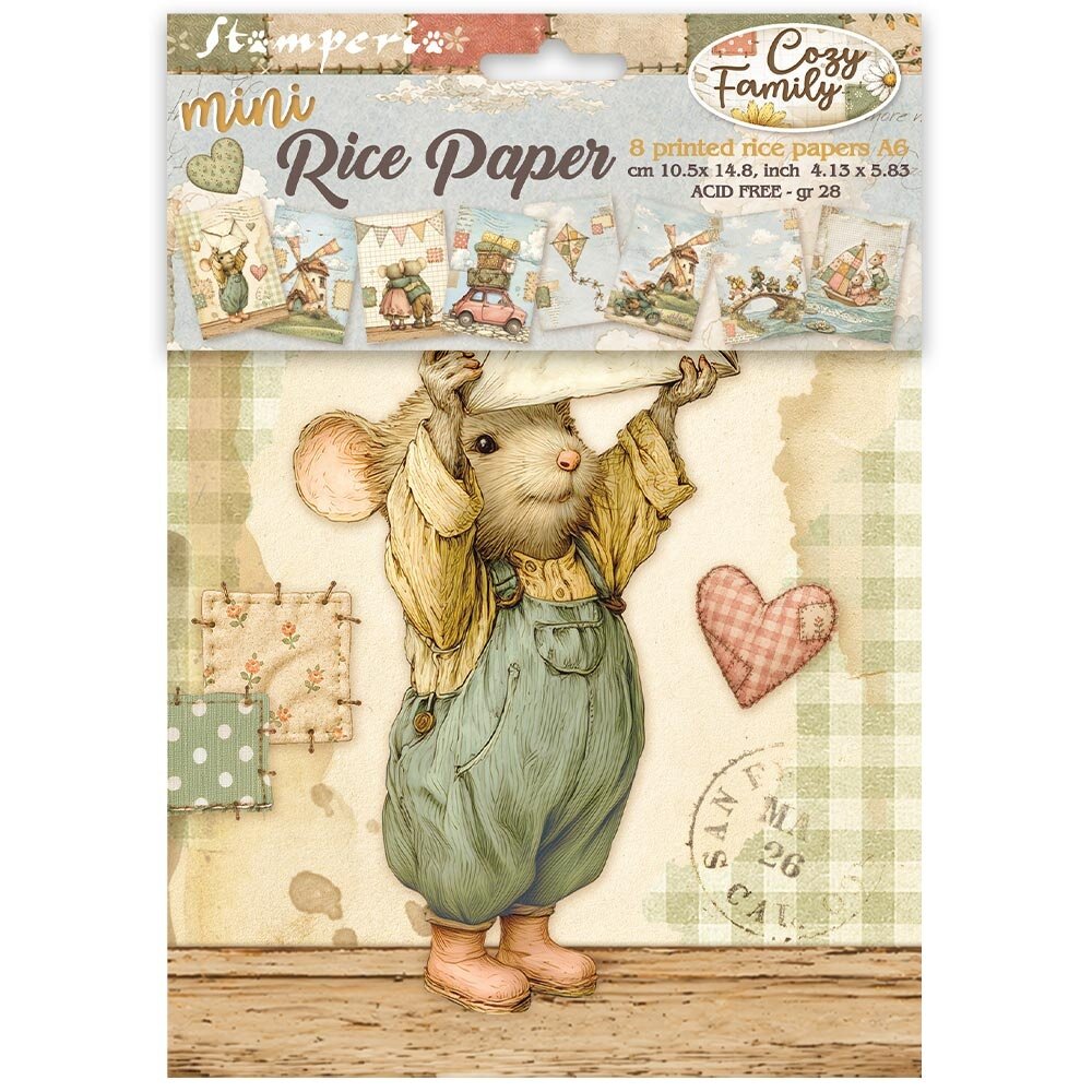 Stamperia Cozy Family A6 Mini Rice paper (DFSA6X14) Stamperia Cozy Family A6 Mini Rice paper (DFSA6X14)