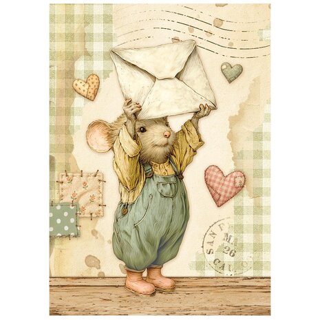 Stamperia Cozy Family A6 Mini Rice paper (DFSA6X14) Stamperia Cozy Family A6 Mini Rice paper (DFSA6X14)