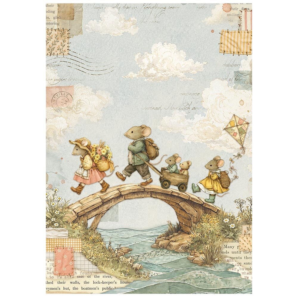 Stamperia Cozy Family A6 Mini Rice paper (DFSA6X14) Stamperia Cozy Family A6 Mini Rice paper (DFSA6X14)