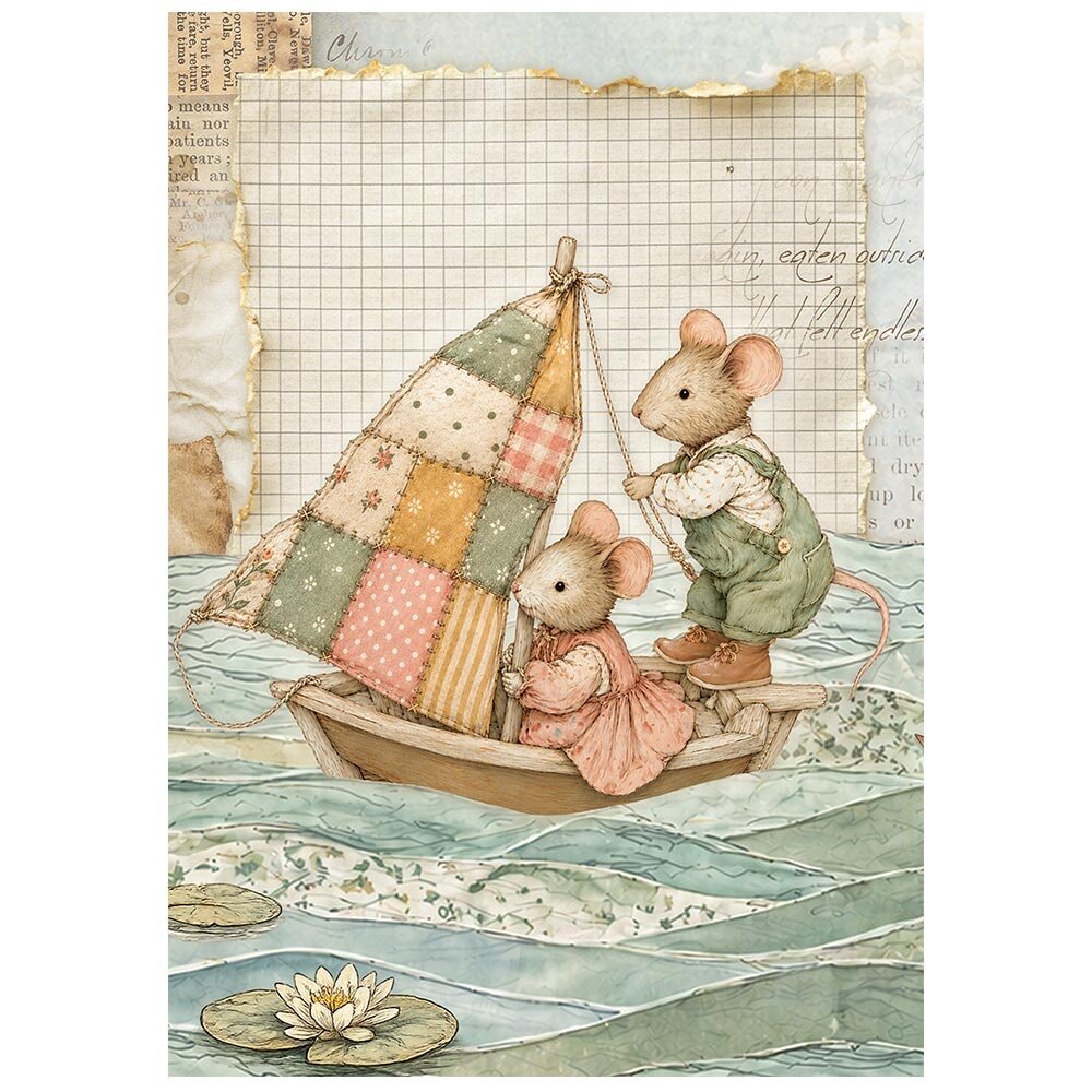 Stamperia Cozy Family A6 Mini Rice paper (DFSA6X14) Stamperia Cozy Family A6 Mini Rice paper (DFSA6X14)
