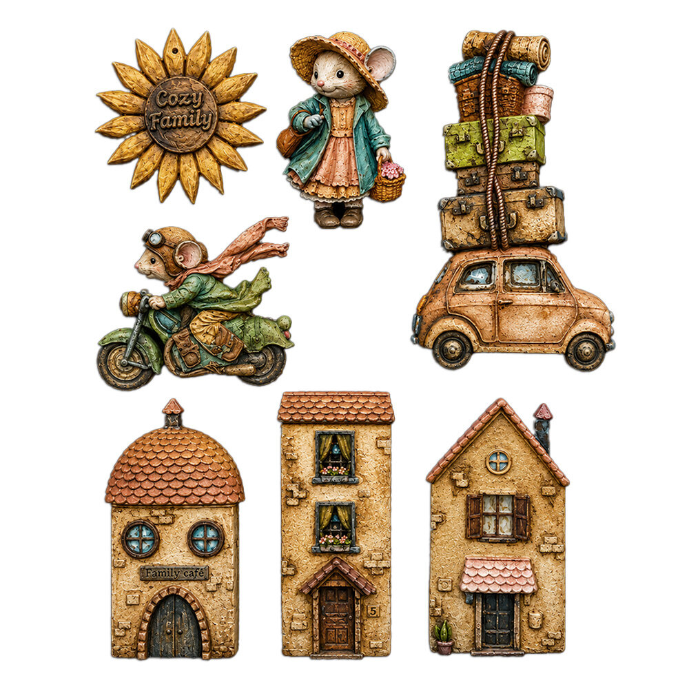 Stamperia Cozy Family A5 Silicon Mould Birds (KACMA624)