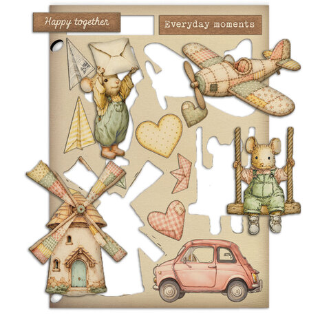 Stamperia Cozy Family Wooden Shapes A5 (KLSP210) Stamperia Cozy Family Wooden Shapes A5 (KLSP210)