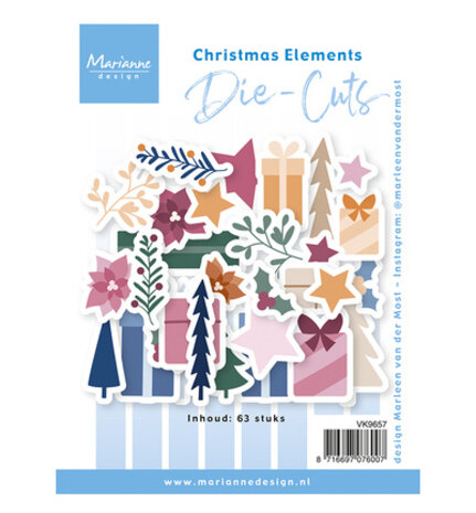 Marianne Design PRE-ORDER Die-cuts Christmas Elements (VK9657) Marianne Design PRE-ORDER Die-cuts Christmas Elements (VK9657)