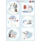 Marianne Design Happy Snowmen A4 Decoupage Backgrounds (VK9658)