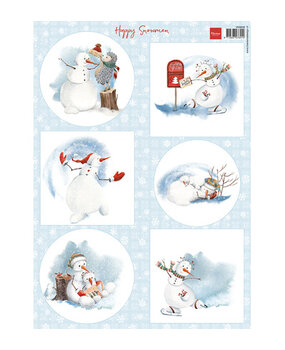 Marianne Design Happy Snowmen A4 Decoupage Backgrounds (VK9658) Marianne Design Happy Snowmen A4 Decoupage Backgrounds (VK9658)