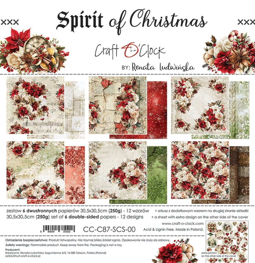 Craft O'Clock PRE-ORDER Spirit Of Christmas 12x12 Inch Paper Set (CC-C87-SCS-00) Craft O'Clock PRE-ORDER Spirit Of Christmas 12x12 Inch Paper Set (CC-C87-SCS-00)