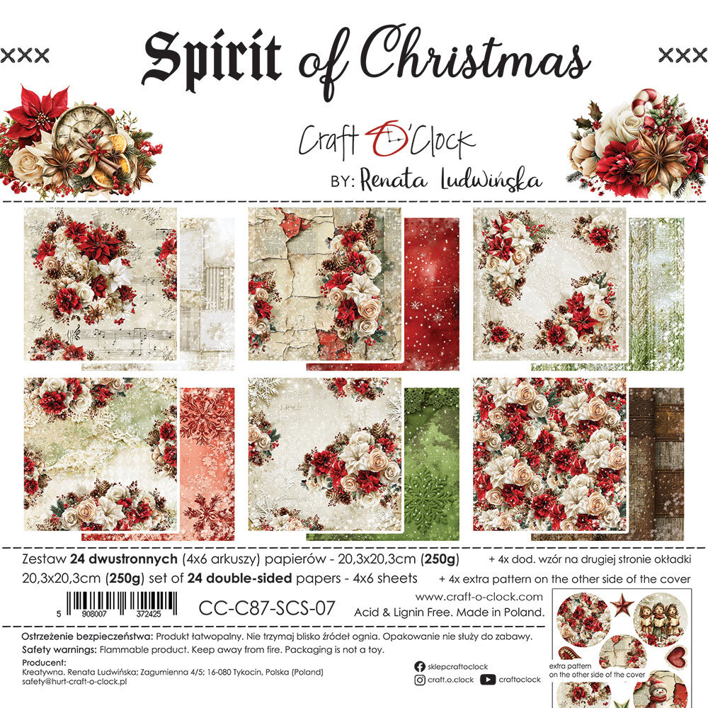 Craft O'Clock PRE-ORDER Spirit Of Christmas 8x8 Inch Paper Set (CC-C87-SCS-07) Craft O'Clock PRE-ORDER Spirit Of Christmas 8x8 Inch Paper Set (CC-C87-SCS-07)