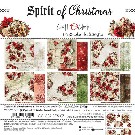 Craft O'Clock PRE-ORDER Spirit Of Christmas 8x8 Inch Paper Set (CC-C87-SCS-07) Craft O'Clock PRE-ORDER Spirit Of Christmas 8x8 Inch Paper Set (CC-C87-SCS-07)