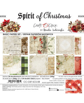 Craft O'Clock PRE-ORDER Spirit Of Christmas 8x8 Inch Basic Paper Set (CC-C87-SCS-08) Craft O'Clock PRE-ORDER Spirit Of Christmas 8x8 Inch Basic Paper Set (CC-C87-SCS-08)