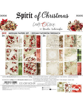 Craft O'Clock PRE-ORDER Spirit Of Christmas 8x8 Inch Medium Mix Paper Set (CC-C87-SCS-09) Craft O'Clock PRE-ORDER Spirit Of Christmas 8x8 Inch Medium Mix Paper Set (CC-C87-SCS-09)