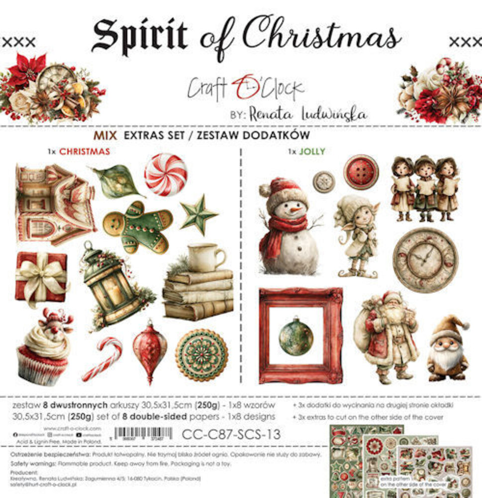 Craft O'Clock PRE-ORDER Spirit Of Christmas 12x12 Inch Extras Set Mix (CC-C87-SCS-13) Craft O'Clock PRE-ORDER Spirit Of Christmas 12x12 Inch Extras Set Mix (CC-C87-SCS-13)