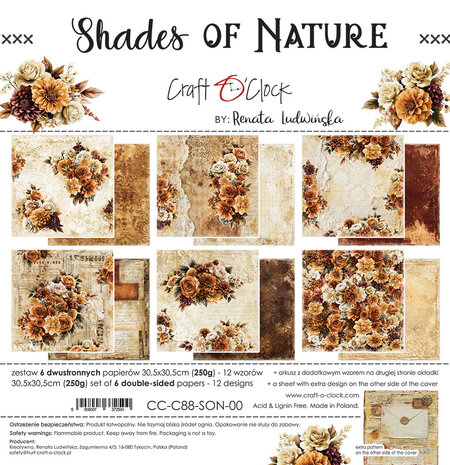Craft O'Clock PRE-ORDER Shades Of Nature 12x12 Inch Paper Set (CC-C88-SON-00) Craft O'Clock PRE-ORDER Shades Of Nature 12x12 Inch Paper Set (CC-C88-SON-00)