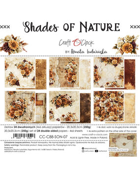 Craft O'Clock PRE-ORDER Shades Of Nature 8x8 Inch Paper Set (CC-C88-SON-07) Craft O'Clock PRE-ORDER Shades Of Nature 8x8 Inch Paper Set (CC-C88-SON-07)
