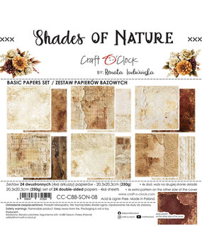 Craft O'Clock PRE-ORDER Shades Of Nature 8x8 Inch Basic Paper Set (CC-C88-SON-08) Craft O'Clock PRE-ORDER Shades Of Nature 8x8 Inch Basic Paper Set (CC-C88-SON-08)