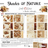 Craft O'Clock PRE-ORDER Shades Of Nature 8x8 Inch Medium Mix Paper Set (CC-C88-SON-09)