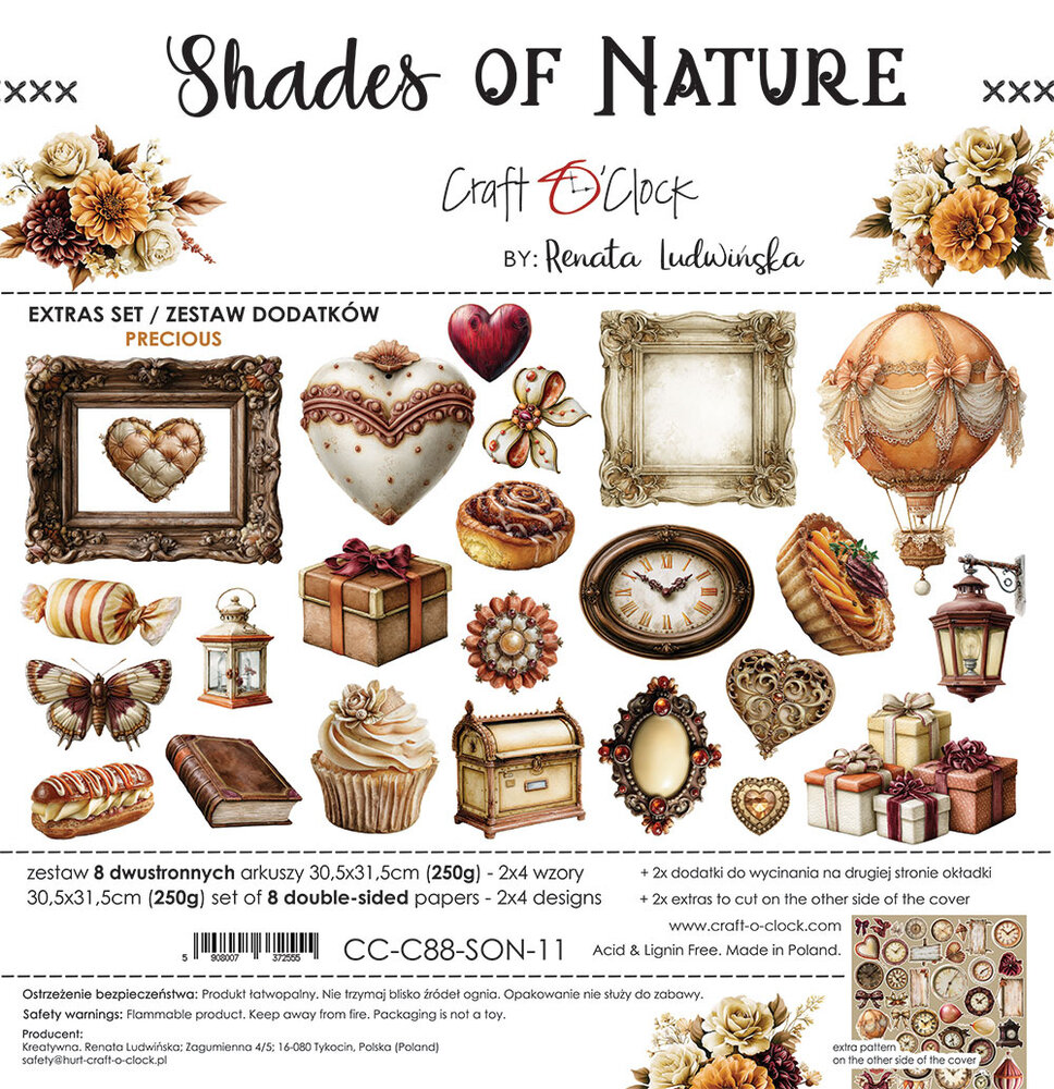Craft O'Clock PRE-ORDER Shades Of Nature 12x12 Inch Extras Set Precious (CC-C88-SON-11) Craft O'Clock PRE-ORDER Shades Of Nature 12x12 Inch Extras Set Precious (CC-C88-SON-11)