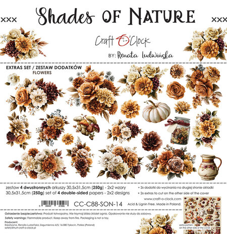 Craft O'Clock PRE-ORDER Shades Of Nature 12x12 Inch Extras Set Flowers (CC-C88-SON-14) Craft O'Clock PRE-ORDER Shades Of Nature 12x12 Inch Extras Set Flowers (CC-C88-SON-14)