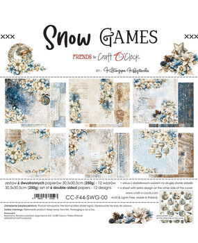 Craft O'Clock PRE-ORDER Snow Games 12x12 Inch Paper Set (CC-F44-SWG-00) Craft O'Clock PRE-ORDER Snow Games 12x12 Inch Paper Set (CC-F44-SWG-00)