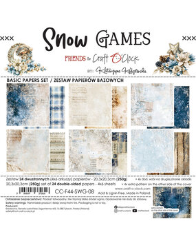 Craft O'Clock PRE-ORDER Snow Games 8x8 Inch Basic Paper Set (CC-F44-SWG-08) Craft O'Clock PRE-ORDER Snow Games 8x8 Inch Basic Paper Set (CC-F44-SWG-08)