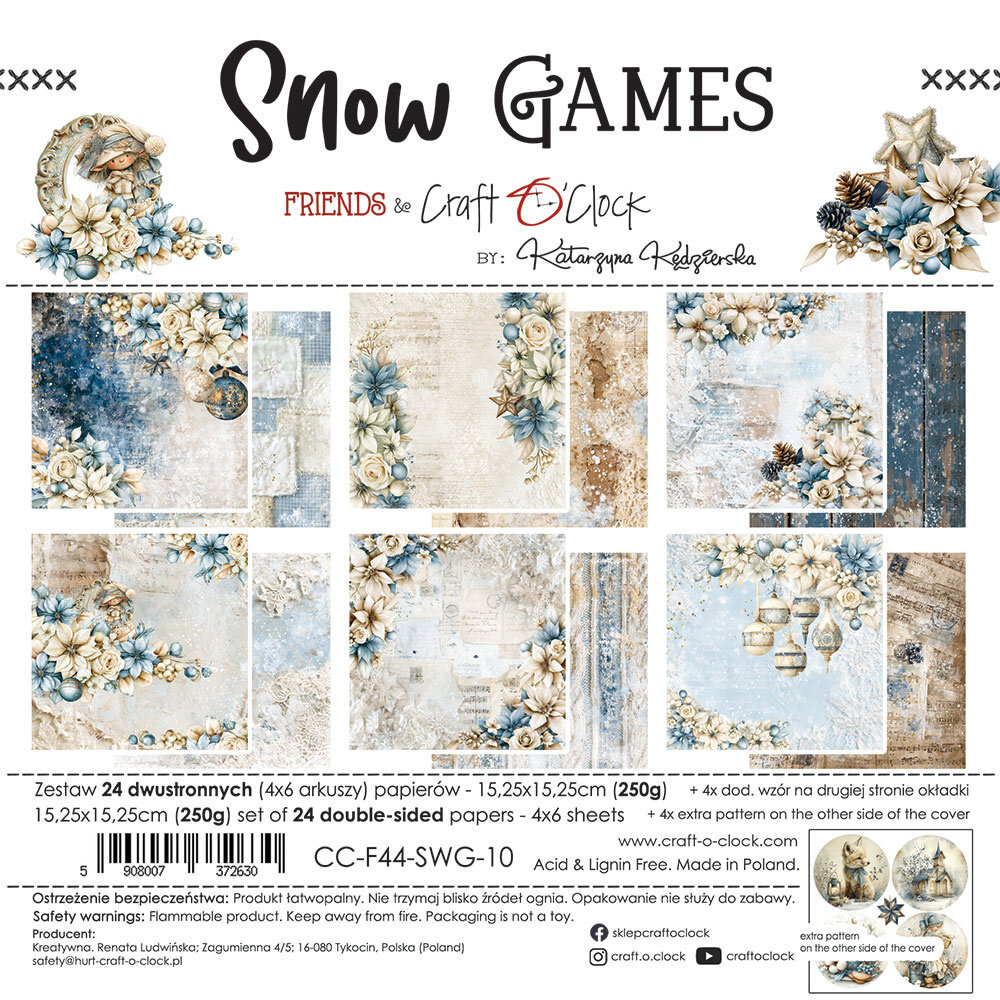 Craft O'Clock PRE-ORDER Snow Games 6x6 Inch Paper Set (CC-F44-SWG-10) Craft O'Clock PRE-ORDER Snow Games 6x6 Inch Paper Set (CC-F44-SWG-10)