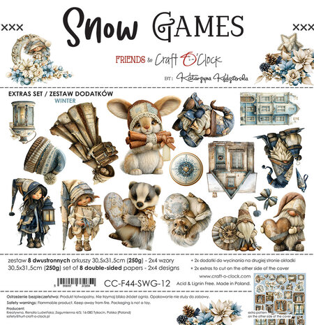 Craft O'Clock PRE-ORDER Snow Games 12x12 Inch Extras Set Winter (CC-F44-SWG-12) Craft O'Clock PRE-ORDER Snow Games 12x12 Inch Extras Set Winter (CC-F44-SWG-12)