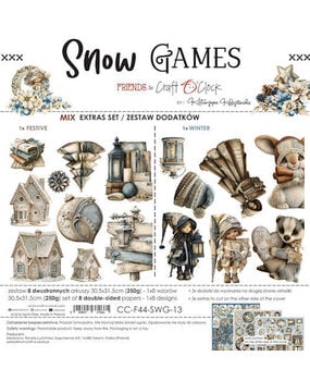 Craft O'Clock PRE-ORDER Snow Games 12x12 Inch Extras Set Mix (CC-F44-SWG-13) Craft O'Clock PRE-ORDER Snow Games 12x12 Inch Extras Set Mix (CC-F44-SWG-13)