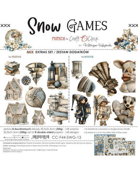 Craft O'Clock Snow Games 12x12 Inch Extras Set Mix (CC-F44-SWG-13) Craft O'Clock Snow Games 12x12 Inch Extras Set Mix (CC-F44-SWG-13)