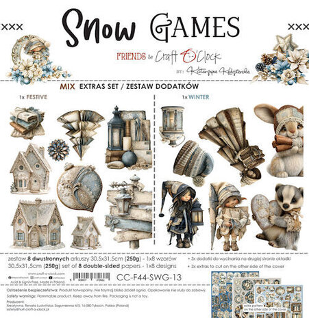 Craft O'Clock PRE-ORDER Snow Games 12x12 Inch Extras Set Mix (CC-F44-SWG-13) Craft O'Clock PRE-ORDER Snow Games 12x12 Inch Extras Set Mix (CC-F44-SWG-13)