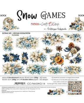 Craft O'Clock Snow Games 12x12 Inch Extras Set Flowers (CC-F44-SWG-14) Craft O'Clock Snow Games 12x12 Inch Extras Set Flowers (CC-F44-SWG-14)