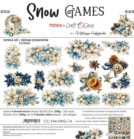 Craft O'Clock PRE-ORDER Snow Games 12x12 Inch Extras Set Flowers (CC-F44-SWG-14) Craft O'Clock PRE-ORDER Snow Games 12x12 Inch Extras Set Flowers (CC-F44-SWG-14)