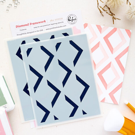 Pinkfresh Studio PRE-ORDER Season of Wonder Stencil Diamond Framework (333526) Pinkfresh Studio PRE-ORDER Season of Wonder Stencil Diamond Framework (333526)