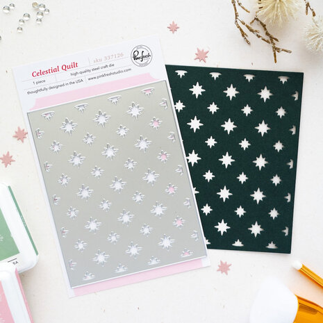 Pinkfresh Studio PRE-ORDER Season of Wonder Coverplate Die Celestial Quilt (337126) Pinkfresh Studio PRE-ORDER Season of Wonder Coverplate Die Celestial Quilt (337126)