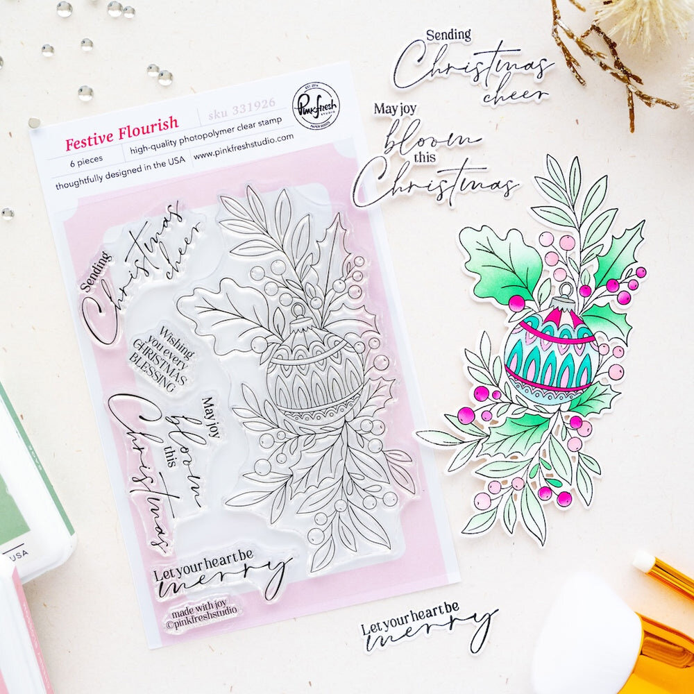 Pinkfresh Studio PRE-ORDER Season of Wonder Stamp Festive Flourish (331926) Pinkfresh Studio PRE-ORDER Season of Wonder Stamp Festive Flourish (331926)