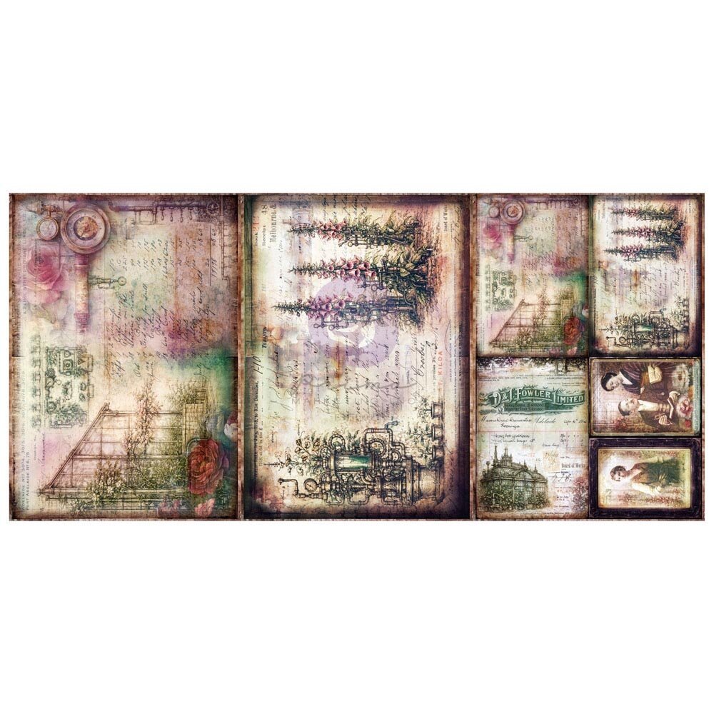 Prima Marketing Inc Mechanical Orchard A3 Decoupage Fiber (3pcs) (951894)