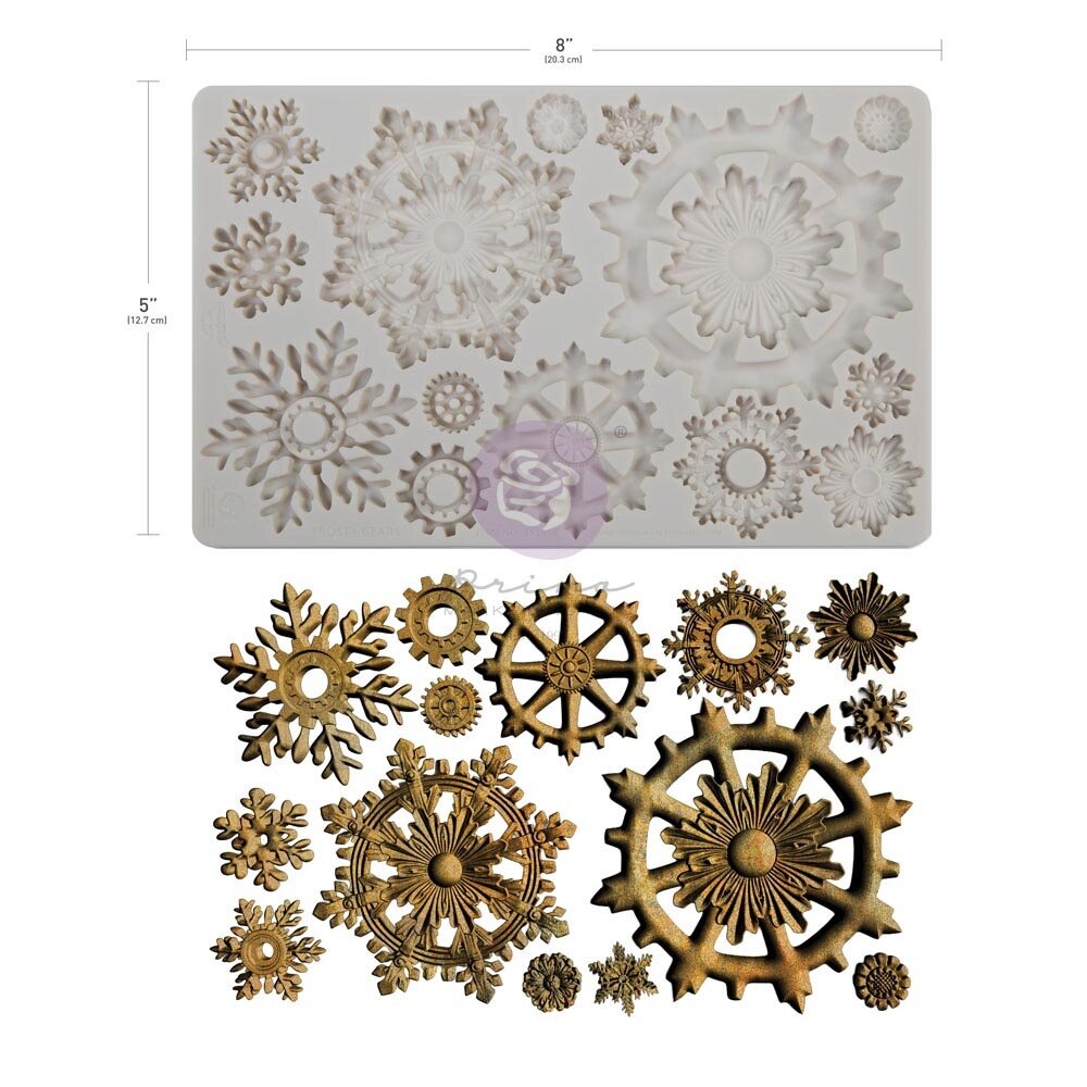 Prima Marketing Inc Finnabair Frosty Gears 5x8 Inch Decor Moulds (951566) Prima Marketing Inc Finnabair Frosty Gears 5x8 Inch Decor Moulds (951566)
