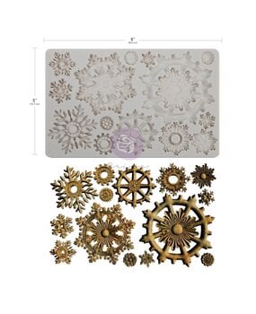 Prima Marketing Inc Finnabair Frosty Gears 5x8 Inch Decor Moulds (951566)
