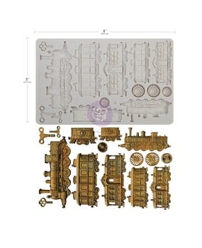 Prima Marketing Inc Finnabair Steampunk Express 5x8 Inch Decor Moulds (951580)