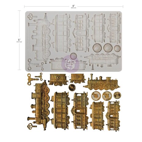 Prima Marketing Inc Finnabair Steampunk Express 5x8 Inch Decor Moulds (951580)