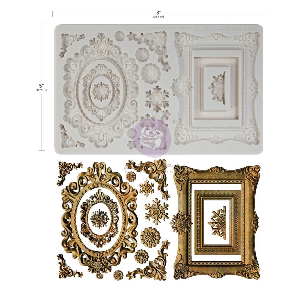 Prima Marketing Inc Finnabair Winter Frames 5x8 Inch Decor Moulds (951603) Prima Marketing Inc Finnabair Winter Frames 5x8 Inch Decor Moulds (951603)