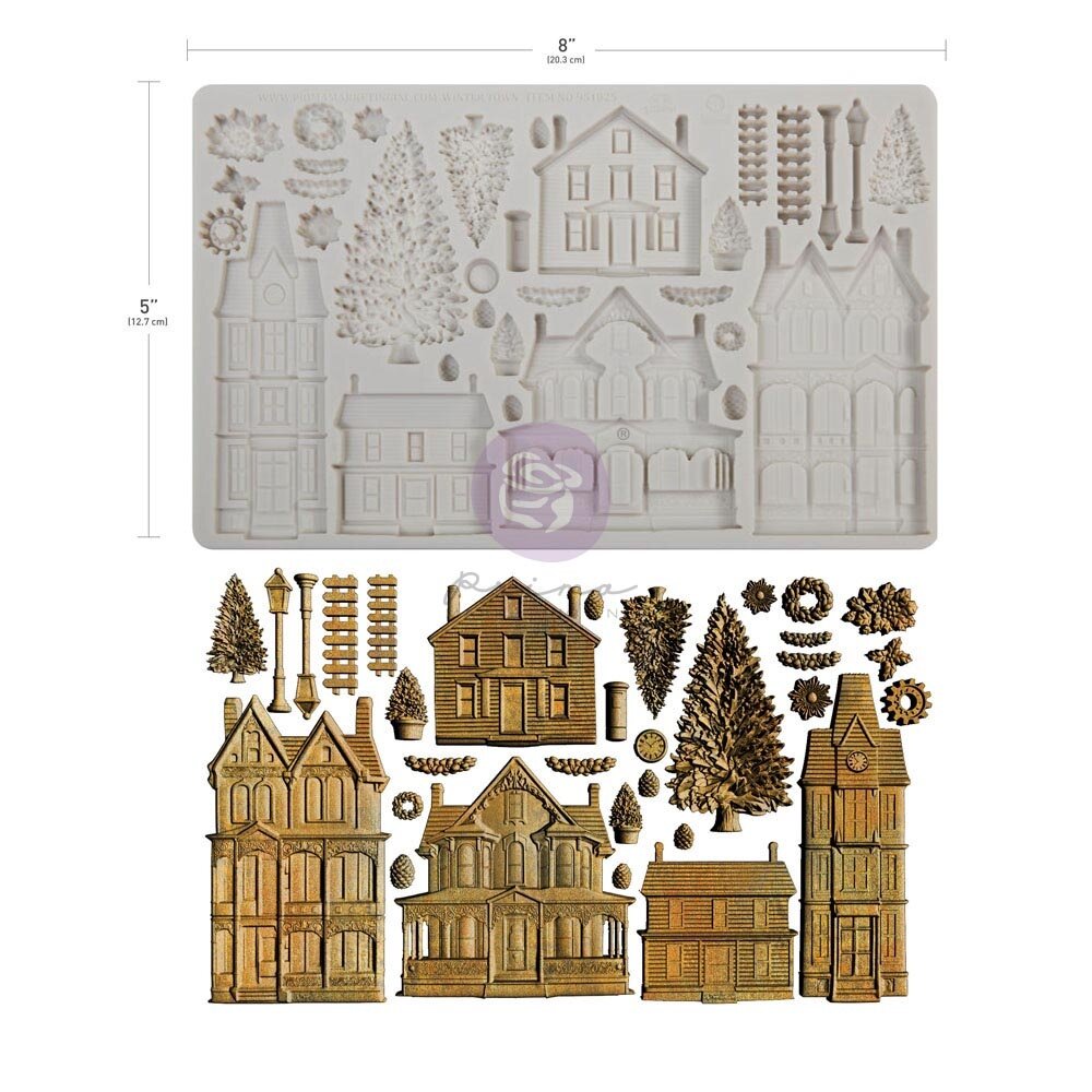 Prima Marketing Inc Finnabair Winter Town 5x8 Inch Decor Moulds (951825) Prima Marketing Inc Finnabair Winter Town 5x8 Inch Decor Moulds (951825)