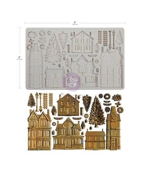 Prima Marketing Inc Finnabair Winter Town 5x8 Inch Decor Moulds (951825)