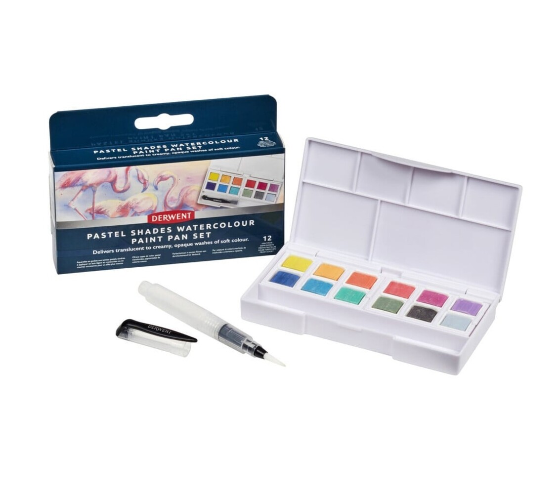 Derwent Pastel Shades Paint Pan Set of 12 Pans (DPP2306247)
