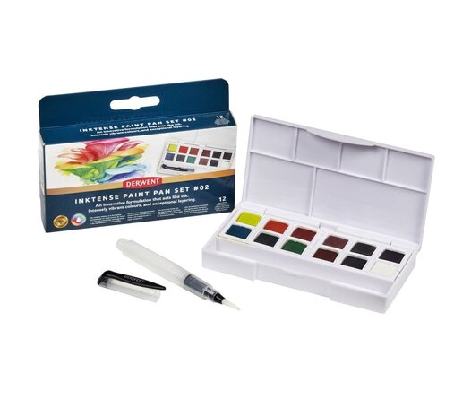 Derwent Inktense Paint Pan Set 2 with 12 Pans (DIB2306244)