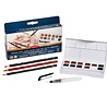 Derwent Inktense Paint Pan Mixed Media Set Shades & Tone with 12 Pans and 3 Pencils (DIB2306248)