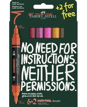 Faber Castell Multimark Acrylmarker Flame Karton Etui (6+2pcs) (FC-186019)
