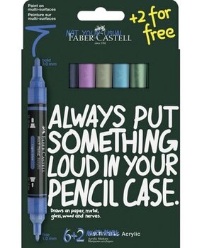 Faber Castell Multimark Acrylmarker Frost Karton Etui (6+2pcs) (FC-186018)