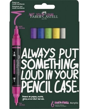 Faber Castell Multimark Acrylmarker Vibrant Karton Etui (FC-186009)