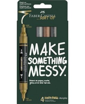 Faber Castell Multimark Acrylmarker Metallic Karton Etui (4pcs) (FC-186004)