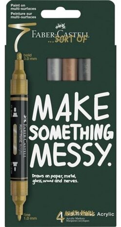 Faber Castell Multimark Acrylmarker Metallic Karton Etui (4pcs) (FC-186004) Faber Castell Multimark Acrylmarker Metallic Karton Etui (4pcs) (FC-186004)